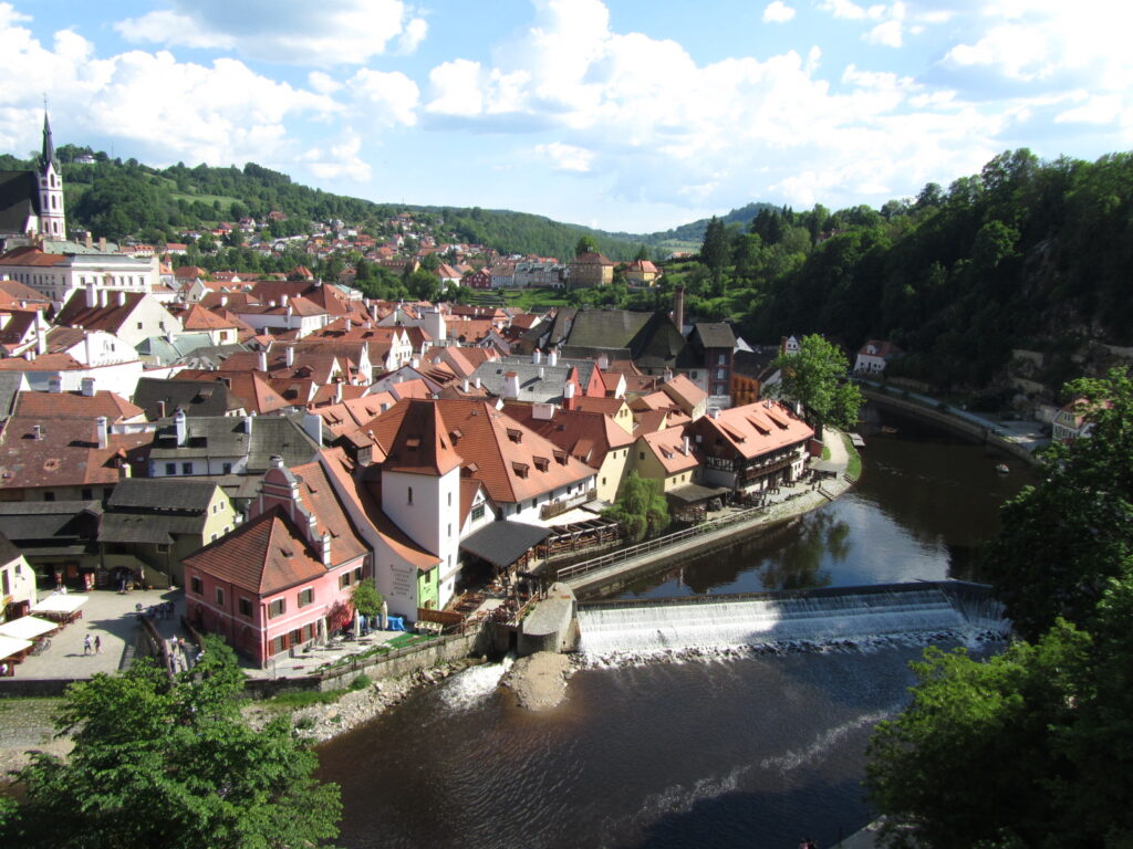 View from Český Krumlov Castle Ramparts