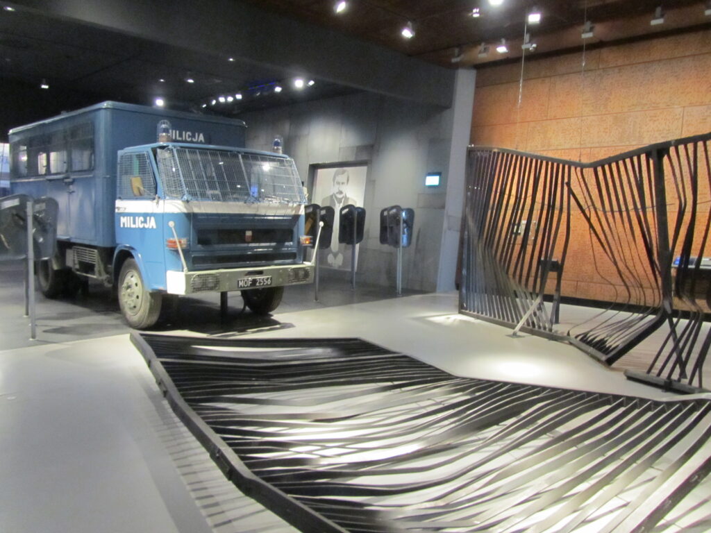 Police Vehicles and Railings from  the uprising